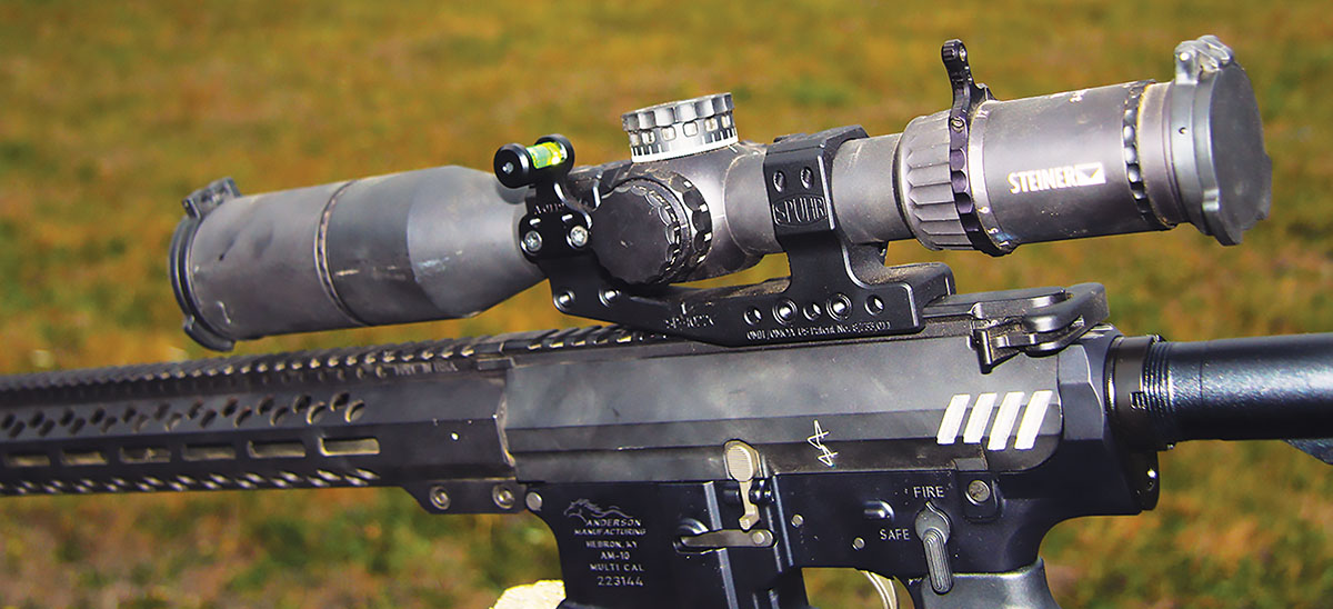 The test rifle was topped with a Steiner T5Xi 3-15x 50mm riflescope set in an exceptionally engineered Swedish Spuhr 34mm/0-MOA ISMS (Ideal Scope Mount System) supplied by Mile High Shooting Accessories.